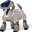 Dog Robot Shadow Icon 32x32 png